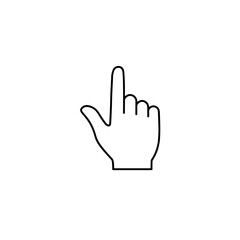 Obraz premium Finger pointing upwards in a minimalist line art style