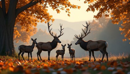 Regal Deer in Nature's Embrace