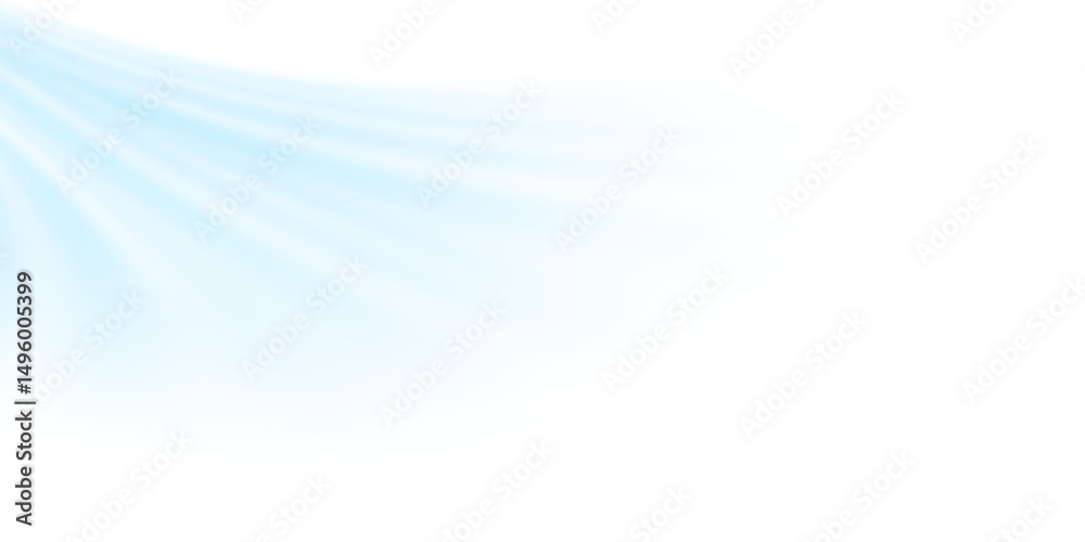 Fototapete Air flow set of vector elements on a white background. Abstract light effect blowing from an air conditioner, purifier or humidifier. Dynamic blurred flow motion