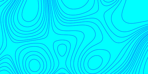 Color monochrome topography map seamless ornament design blue and cyan contours topography stylized lines map, landscape geodesy topography map wave paper curved mountain reliefs abstract background.