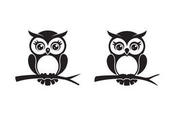 Cute Owl Silhouette SVG Woodland Bird Clipart for Cricut and Craft Projects