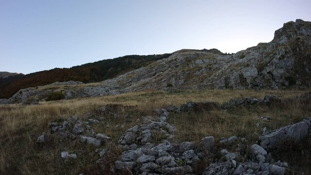 Hiking near vusanje, montenegro autumn