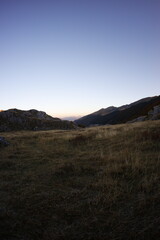 Hiking near vusanje, montenegro autumn