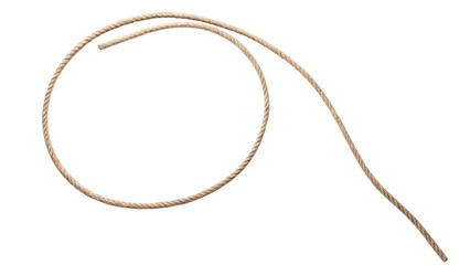 Beige rope loop isolated on a white background png ai generated