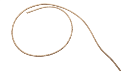 Beige rope loop isolated on a white background png ai generated