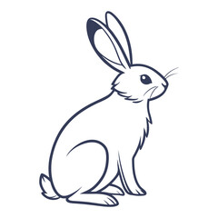 Rabbit icon vector on white background. Adobe Illustrator Artwork