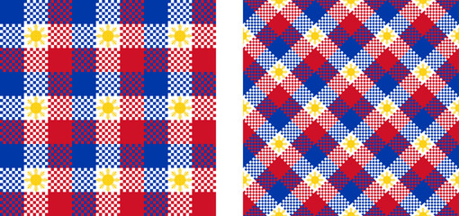 filipino pattern set. plaid background for decoration and etc. vector illustration