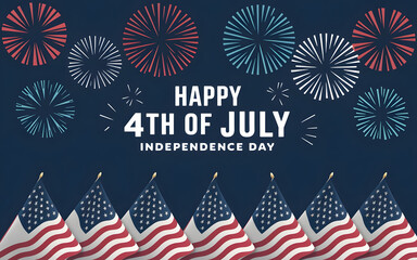 Happy American family celebrating Independence Day outdoors with flags and smiles. Patriotic spirit, unity, and national pride shine through a summer scene filled with joy, freedom, and togetherness o