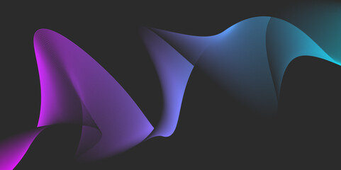 Wave lines created using blend tool. graphic design template banner business wave. Abstract golden wavy lines Digital frequency track equalizer background. Curved wave smooth stripe seamless pattern.