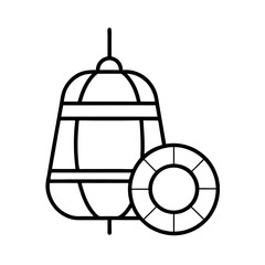 Training Pull Buoy Outline Line Art