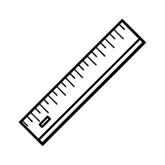 Ruler Outline White Background Vector