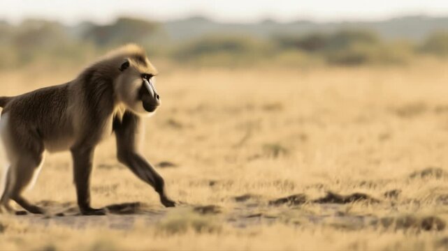 Mandrill en la  sabana