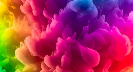 Fototapeta premium Vibrant color gradients or liquid swirls. Use ink in water, colored smoke, or digitally printed backdrops to form abstract color fields. A vertical shot might capture flowing movement, and a horizonta