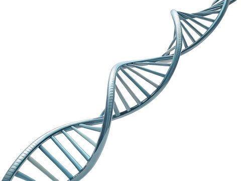 A dna helix on black back isolated on transparent background - Powered by Adobe