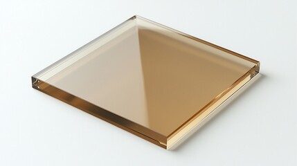 Square amber glass tile