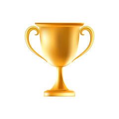 3D Gold Award Cup. Winner trophy. Award ceremony