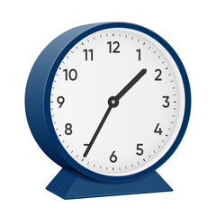 It is thirty five minutes past one, 35 past 1, 01 35, 13 35, 1 35 am, 1 35 pm, 25 minutes to 2 oclock. Realistic 3d illustration dark blue table clock png transparent