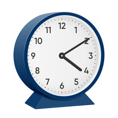It is ten minutes past four, 10 past 4, 04 10, 16 10, 4 10 am, 4 10 pm, 50 minutes to 5 oclock. Realistic 3d illustration dark blue table clock png transparent