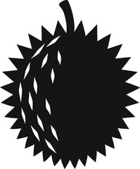 Silhouette icon of durian vector illustration