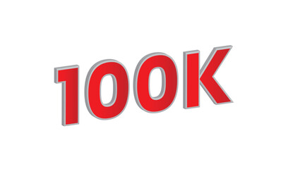 100k 3d Text-Style-Effect