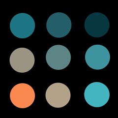 abstract background with circles set of colorful buttons color palette 