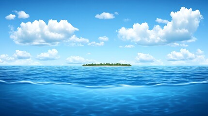 Obraz premium Tropical Island Ocean Seascape.