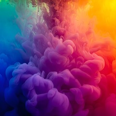 Obraz premium Vibrant color gradients or liquid swirls. Use ink in water, colored smoke, or digitally printed backdrops to form abstract color fields. A vertical shot might capture flowing movement, and a horizonta