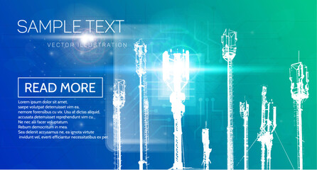 Mobile phone towers and processor, computer calculations.