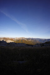 hiking accursed mountains in autumn
