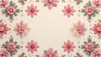 Subtle floral damask pattern on a muted pastel background , traditional, soft