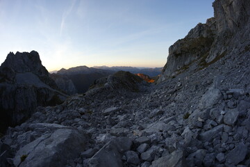 Sunset in Grebaje valley, Prokletije mountains