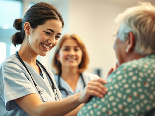 Fototapeta premium Professional photo of a favorite job that makes people healthy. Emotions captured