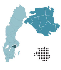 Set maps of Östergötland County