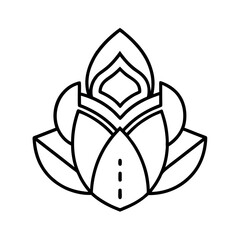 Watercolor Outline Line Art Vector Drawing