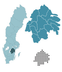 Set maps of S&ouml;dermanland County