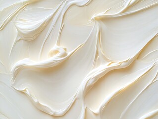 Obraz premium Flowing natural stone texture with smooth curves and organic patterns resembling carved rock formations, featuring subtle earthy tones and abstract wavy surface details.