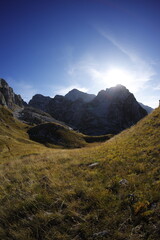 Obraz premium Accursed mountains in autumn, Montenegro