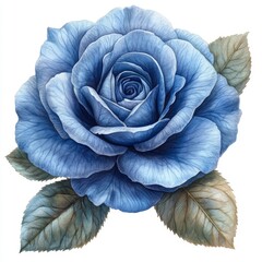 Obraz premium watercolor flower on white background. illustration for commercial and creative projects. Isolated on white background. Vector art, digital art. Vintage rose