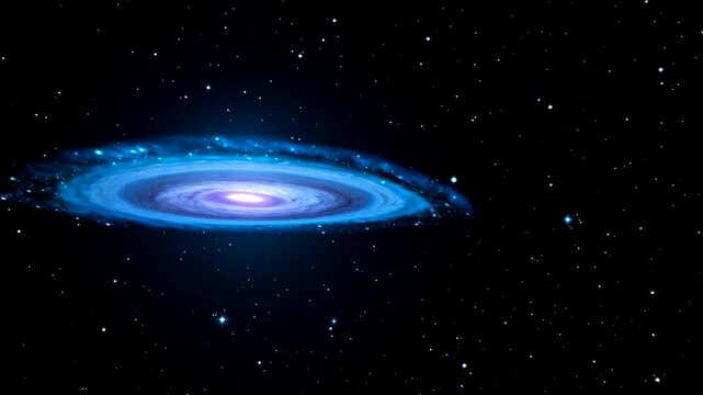 Deep space view of a glowing spiral galaxy with cosmic dust and distant stars in the dark universe revealing the celestial wonder