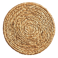 Contemporary Eco Straw Mat Featuring a Sleek Natural Design Isolated on Transparent Background
