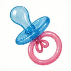 Blue and pink balloon pacifier: whimsical baby shower decor and celebration inspiration
