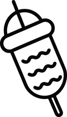 Kebab outline  icon on  transparent  background 