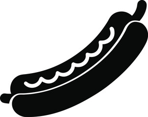 Hotdog silhouette icon vector illustration