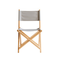 Minimalist Fold Away Wooden Beach Chair with a Slee Isolated on Transparent Background