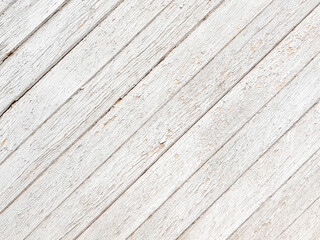 White wood diagonal planks texture boards background.