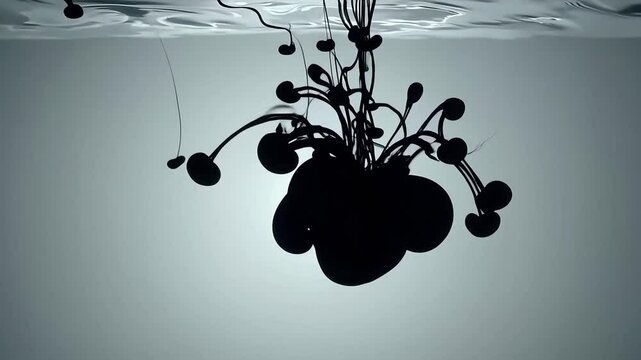 Ink waves in clear water tank