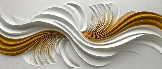 Abstract Art: A 3D Sculpture of Curving Lines and Angled Shapes