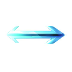 Sleek Arrow with Smooth Gradient Transitions in Icy Isolated on Transparent Background