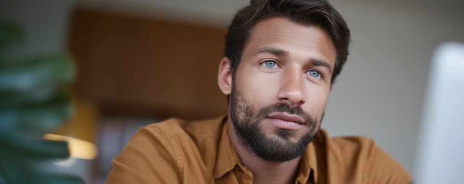 Engaged professor in virtual exam review session for online education and learning