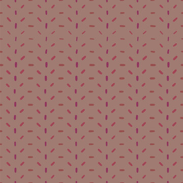 Small lines repeat seamlessly pattern. Vertical, horizontal and diagonal striped textile vector backdrop in brown and red.